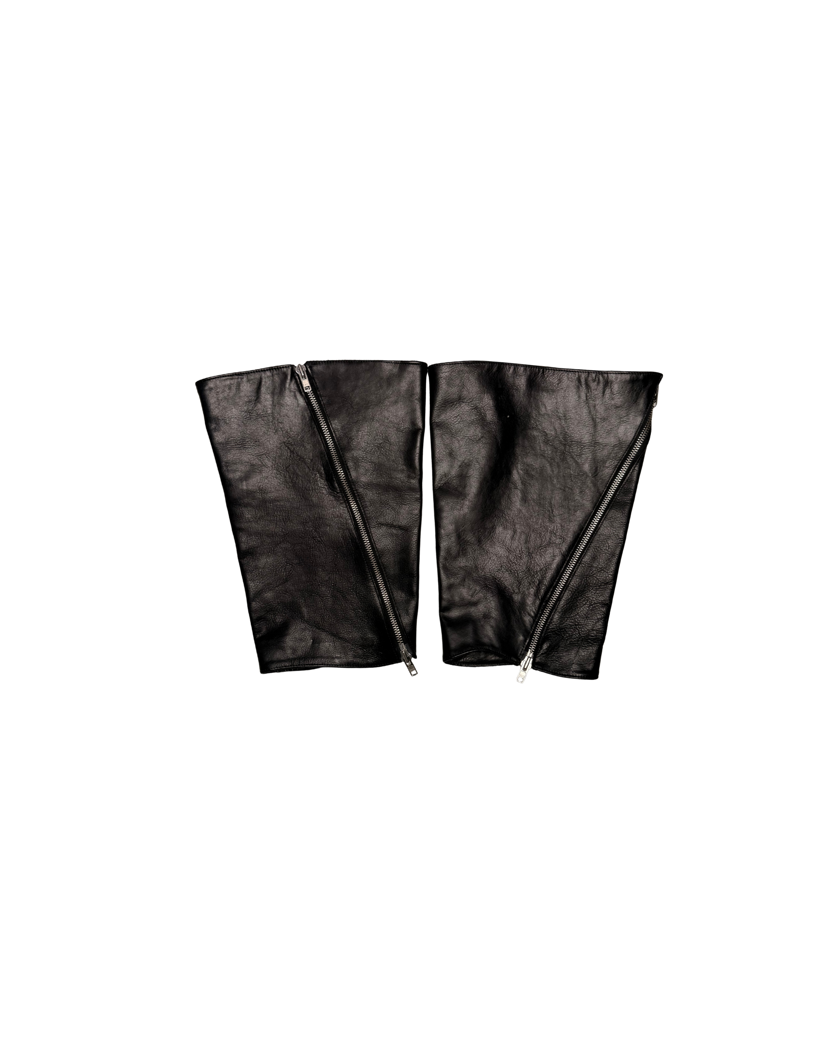 157 LEATHER GAITERS – BLACK