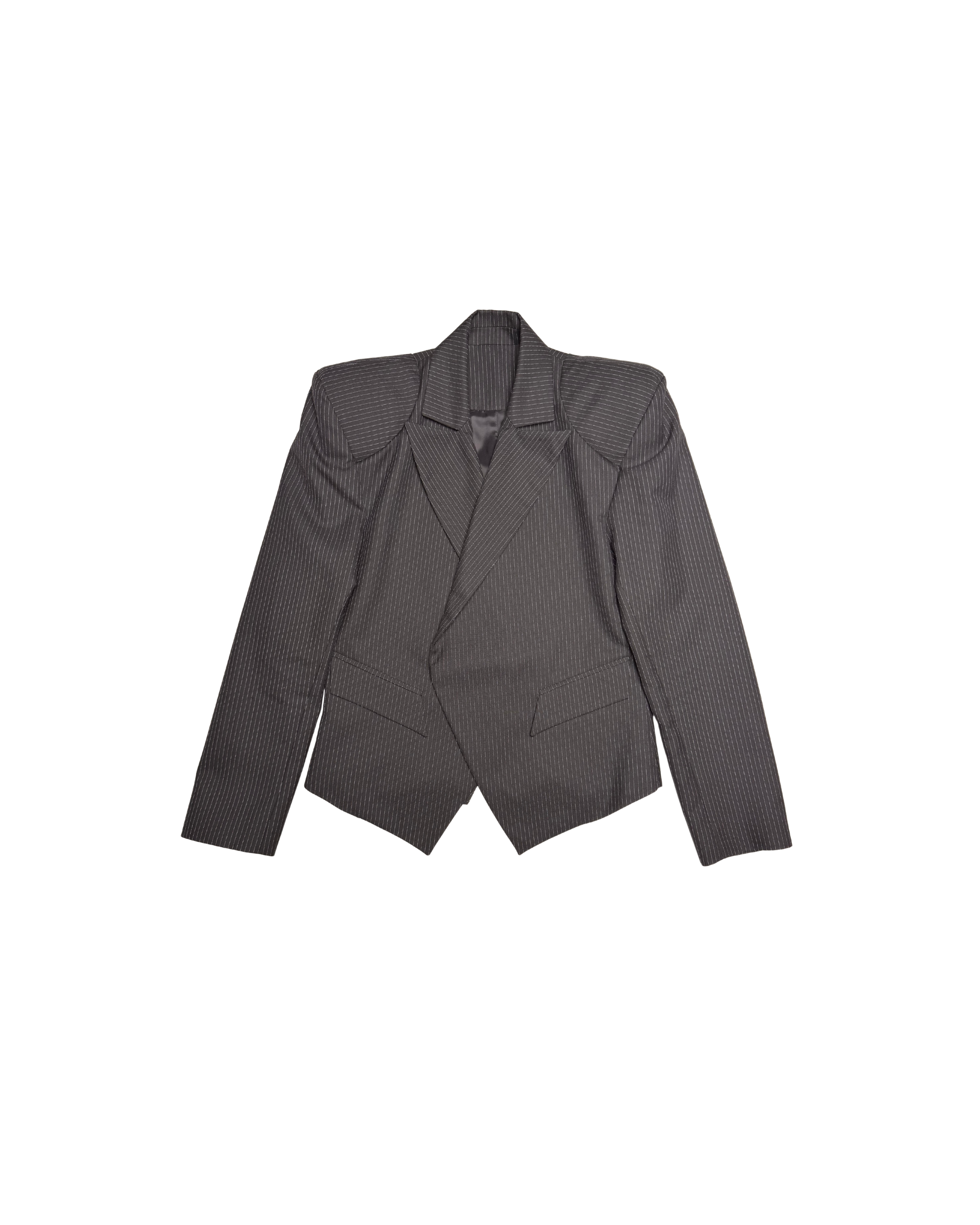 159 BLAZER PINSTRIPE – BLACK - Reserved Melissa