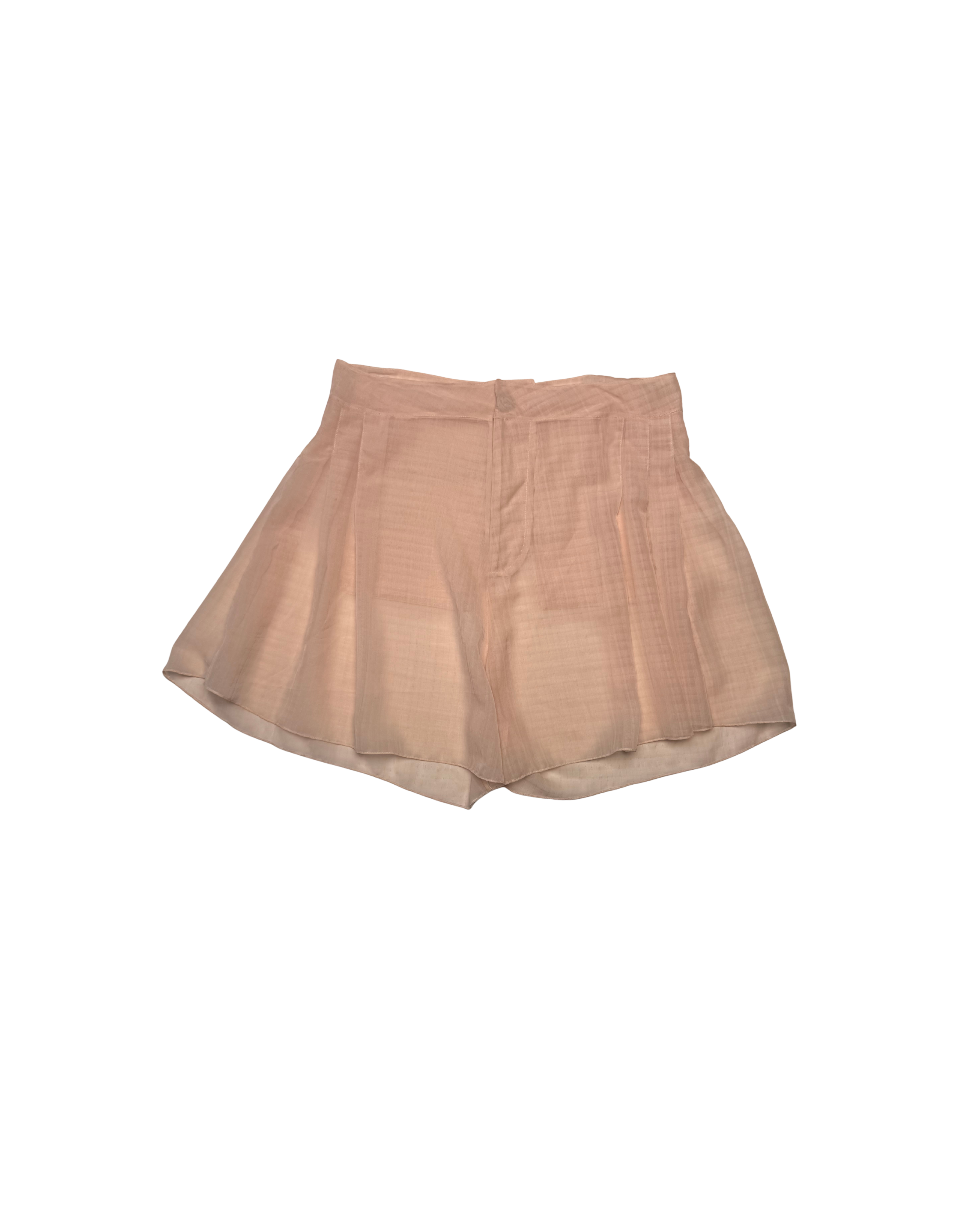053 TRANSPARENT SHORT SHORTS – BEIGE