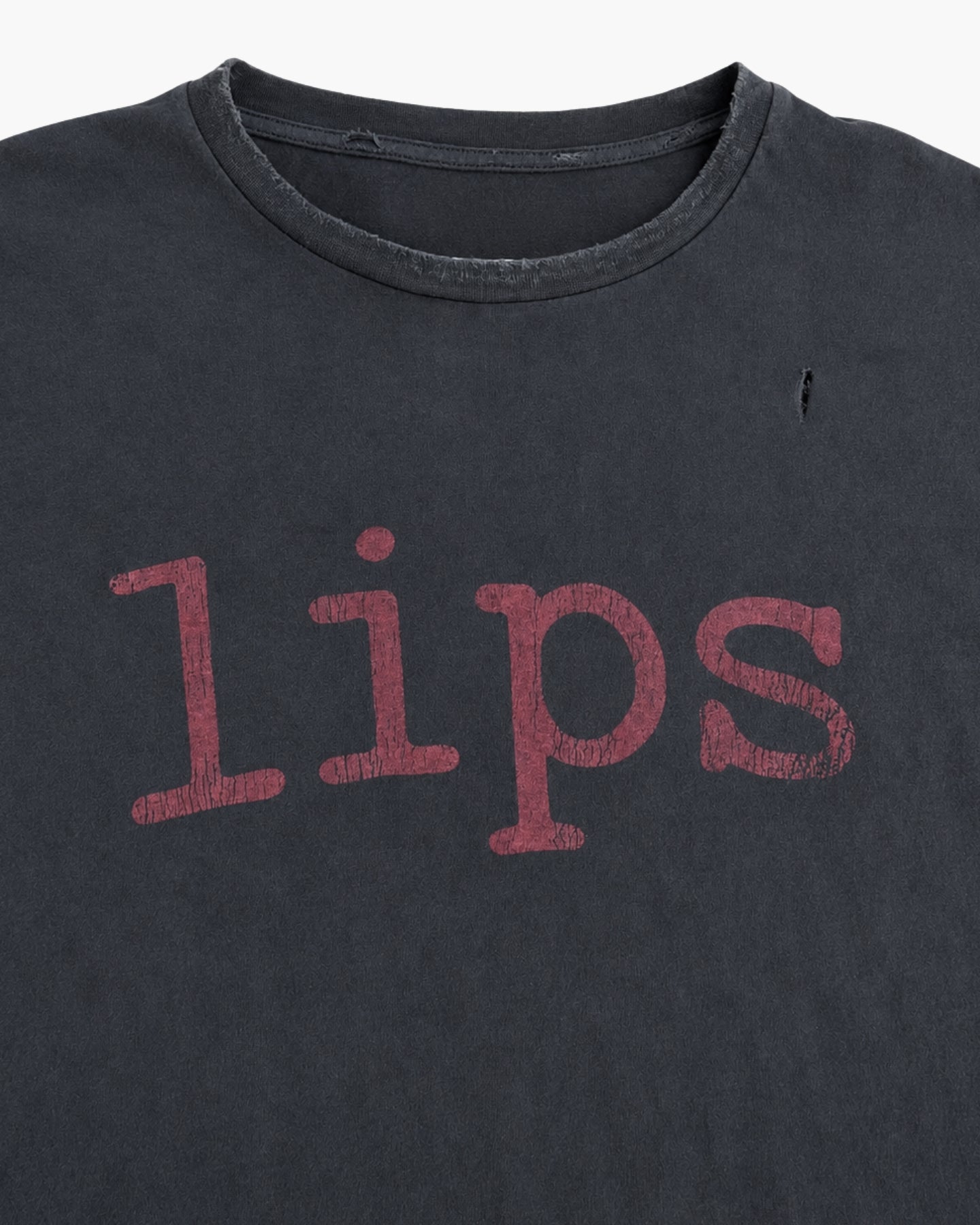 'LIPS' SHIRT – WASHED BLACK