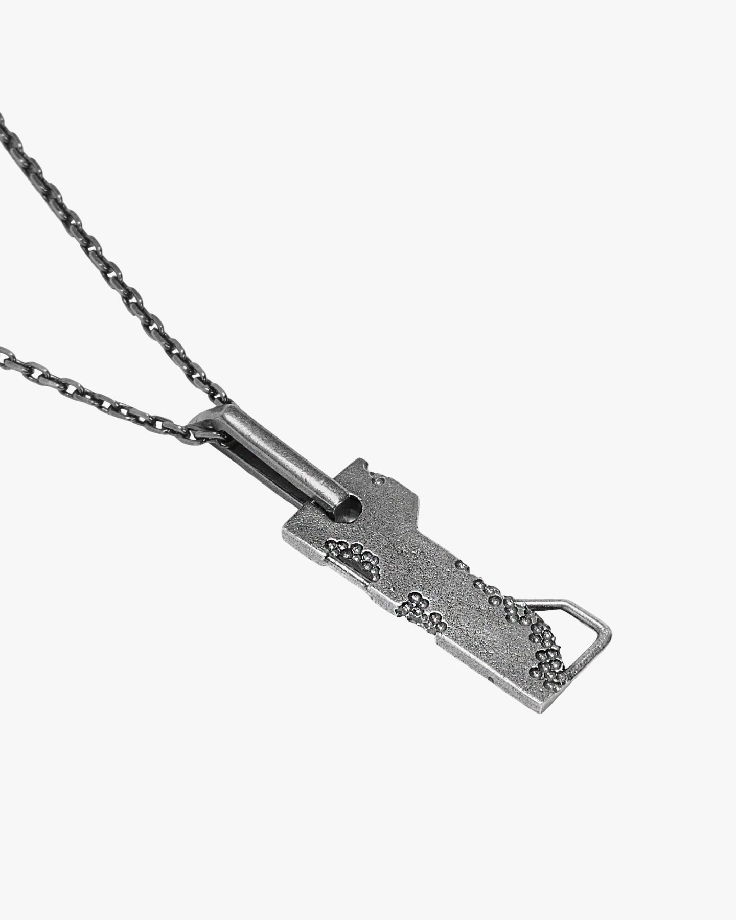 Entity Logo Chain - Oxidized Silver