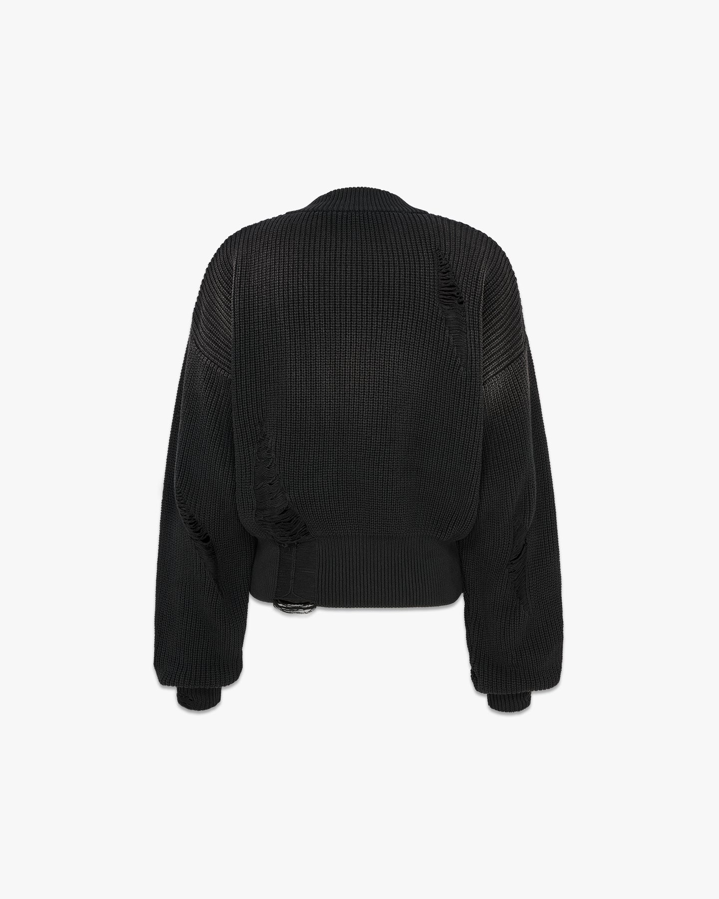 Knit Bomber Jacket - Sunfaded Black