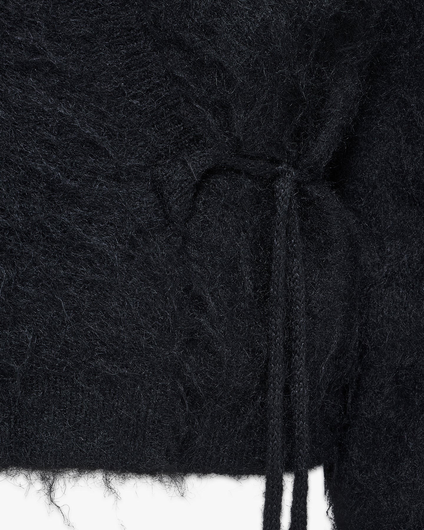 MOHAIR KIMONO CARDIGAN - BLACK