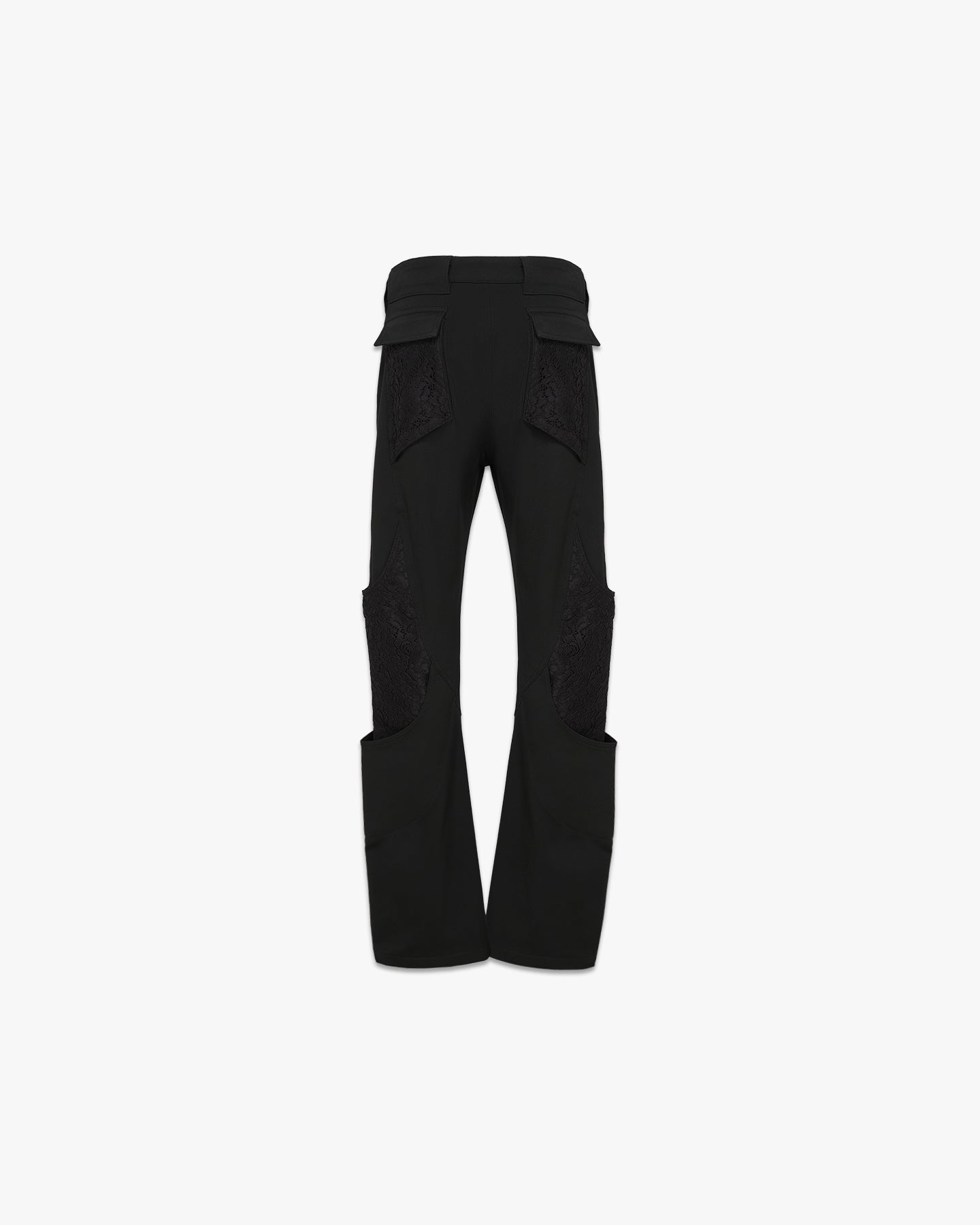 V2 Lace Panel Suit Pants - Black