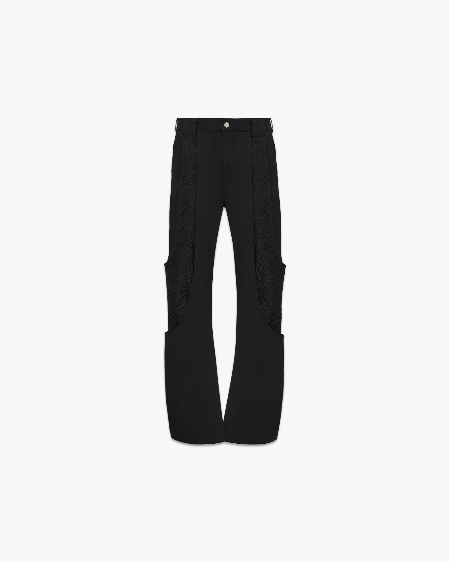 V2 Lace Panel Suit Pants - Black