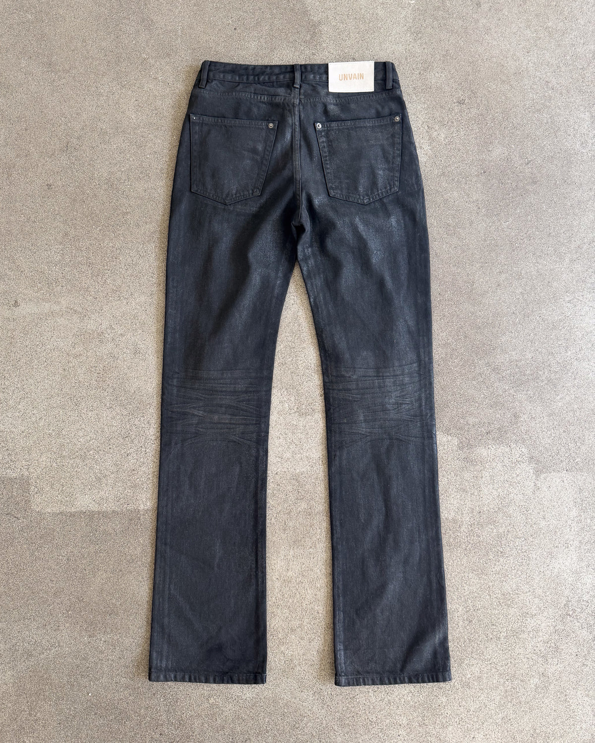 'RIAN' WAXED DENIM – BLACK