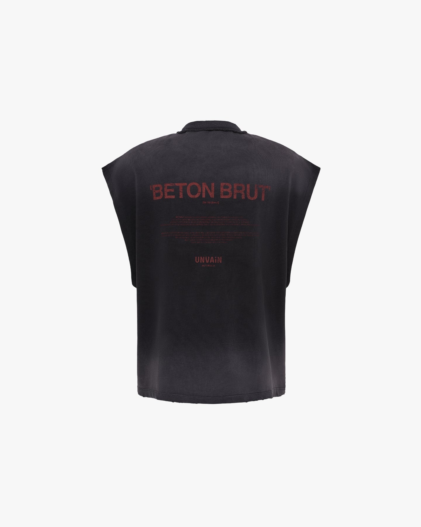 'BETON BRUT' Sleeveless - Sunfaded Black