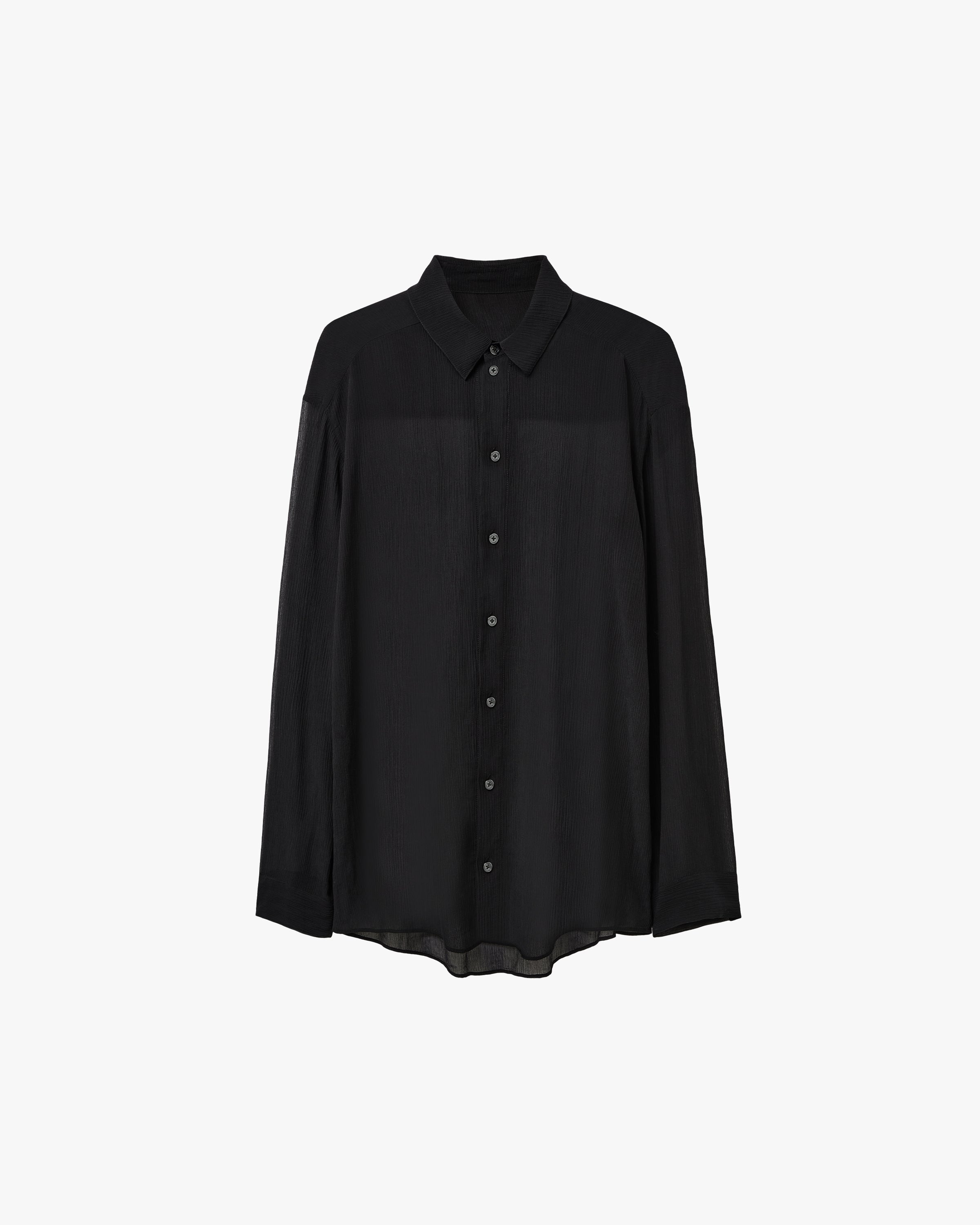 KORVIN' SHEER SHIRT – BLACK