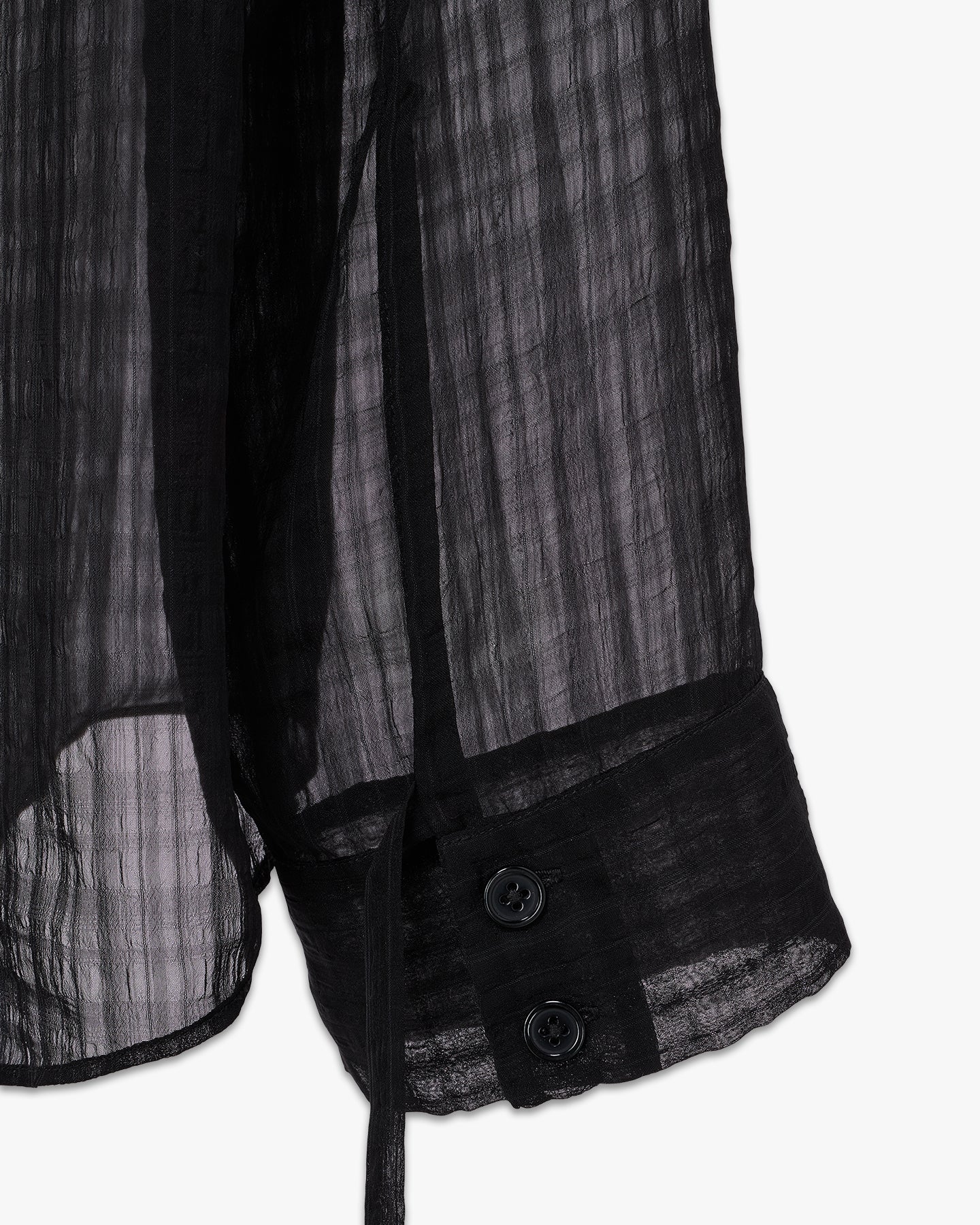 'OSMIN' SHEER SHIRT – BLACK