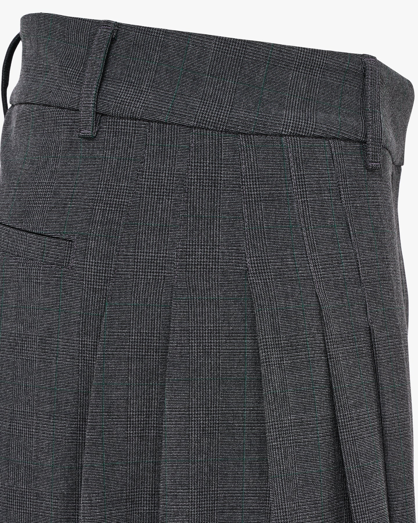 'IYAS' PLEATED SUIT PANTS – CHECKED
