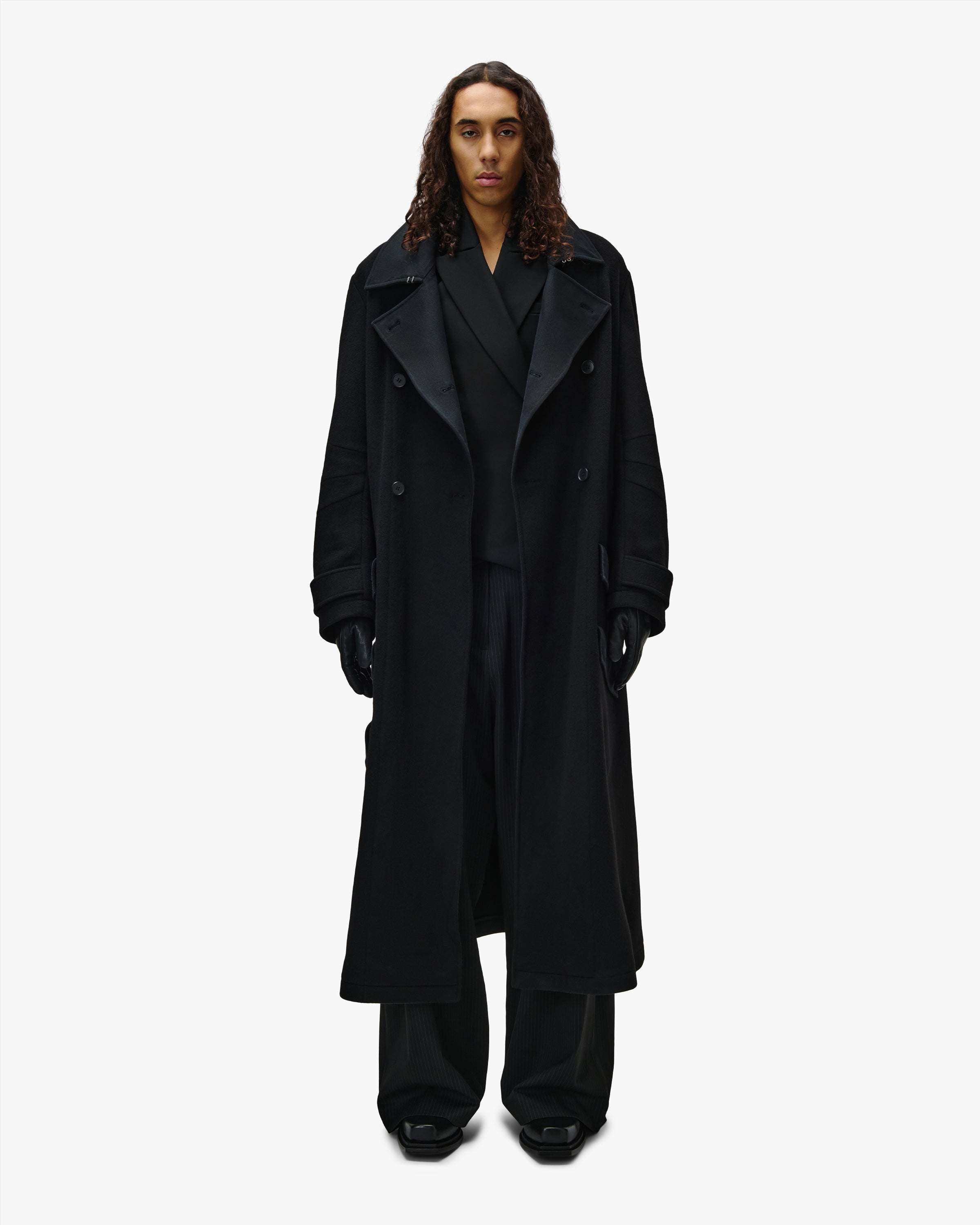'DAMIR' WOOL COAT – BLACK