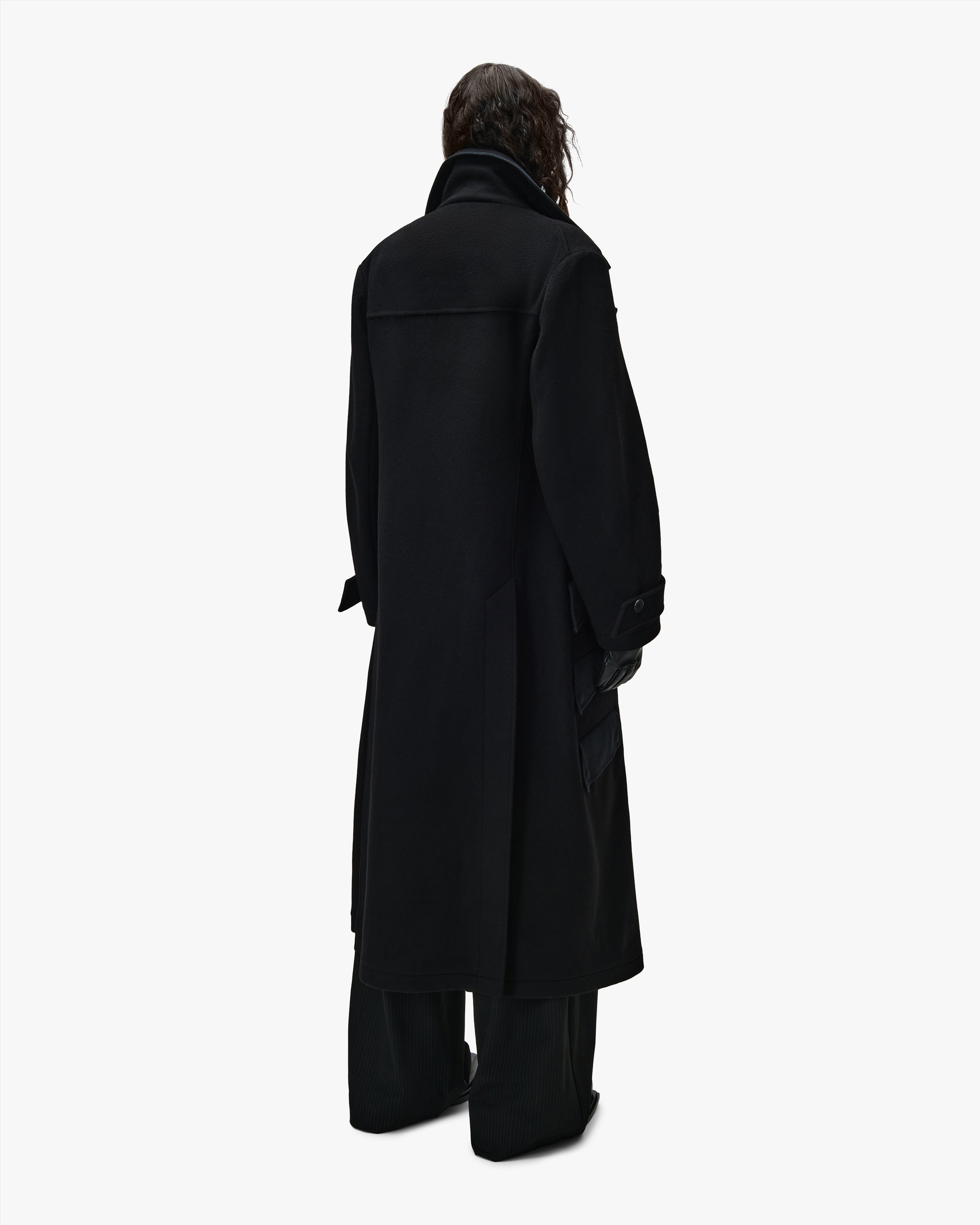 'DAMIR' WOOL COAT – BLACK