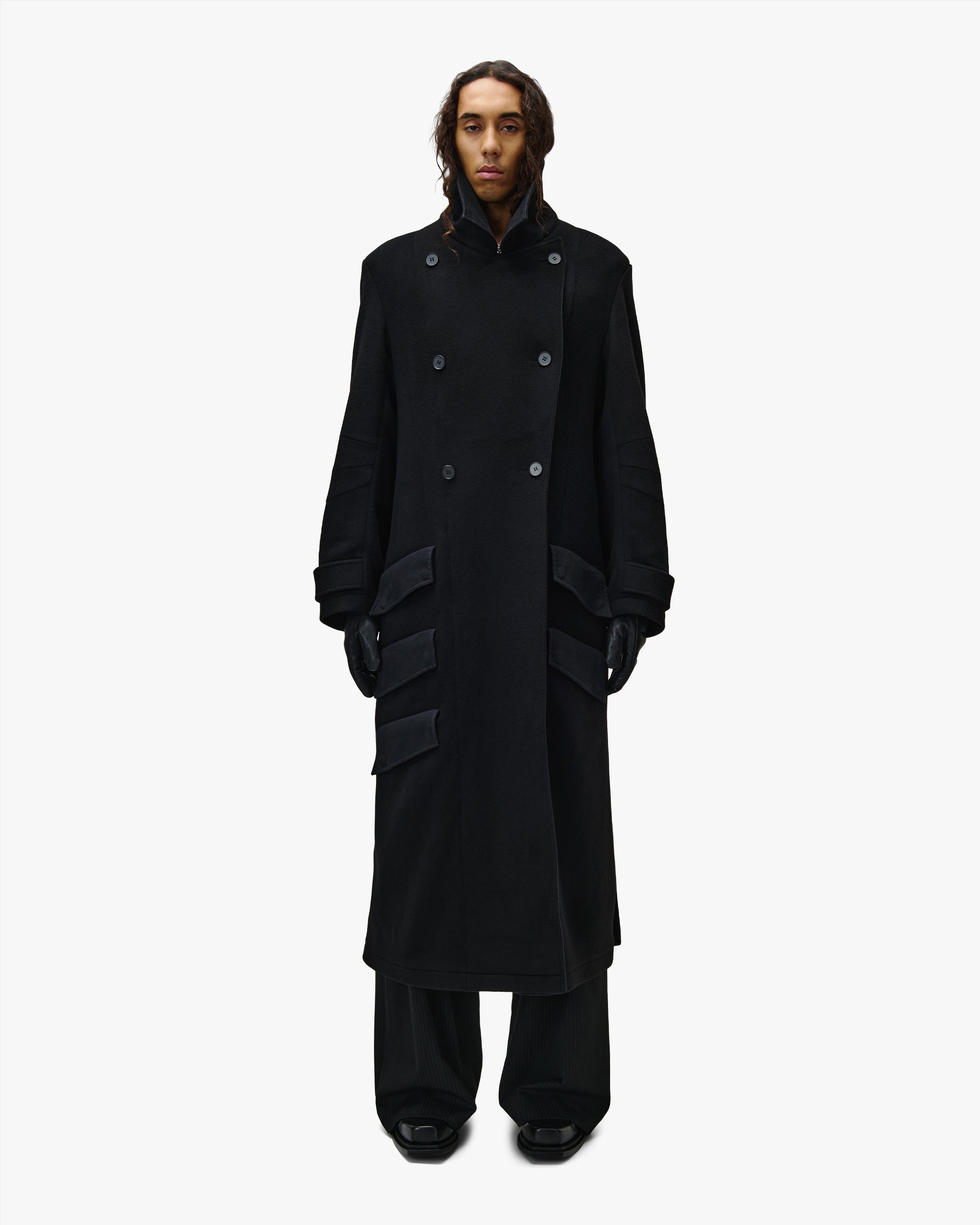 'DAMIR' WOOL COAT – BLACK