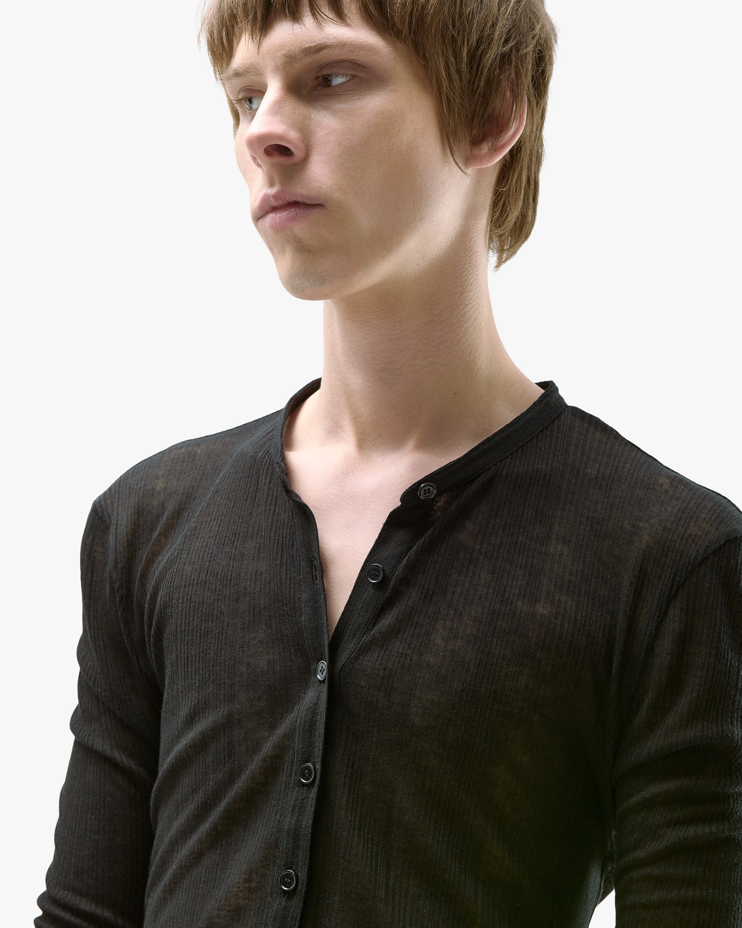 'LAVIN' SHEER LONGSLEEVE – BLACK