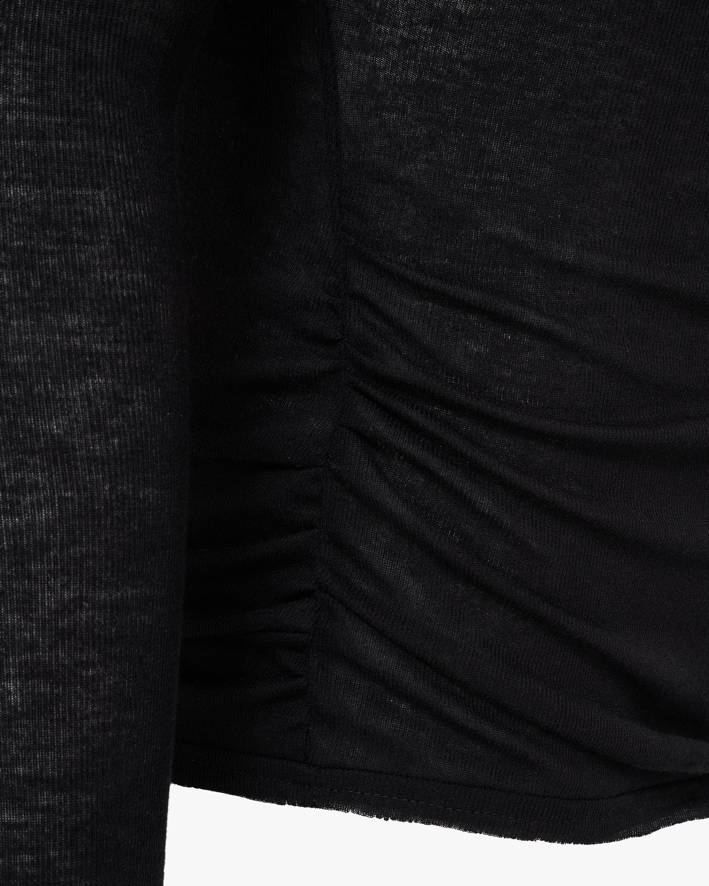 'ZHORA' WOMENS DRAPED LONGSLEEVE – BLACK