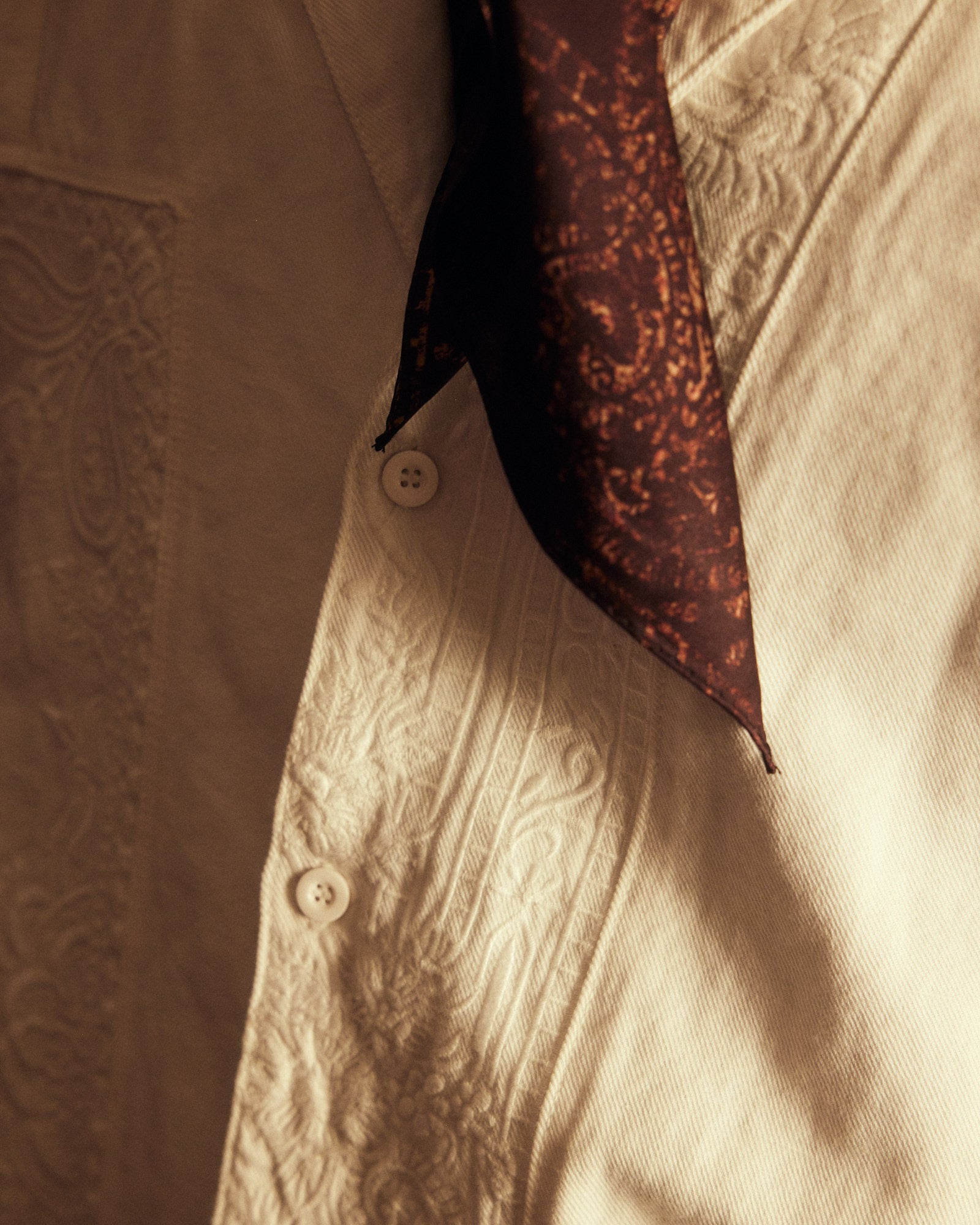 Paisley Short Sleeve Shirt - White