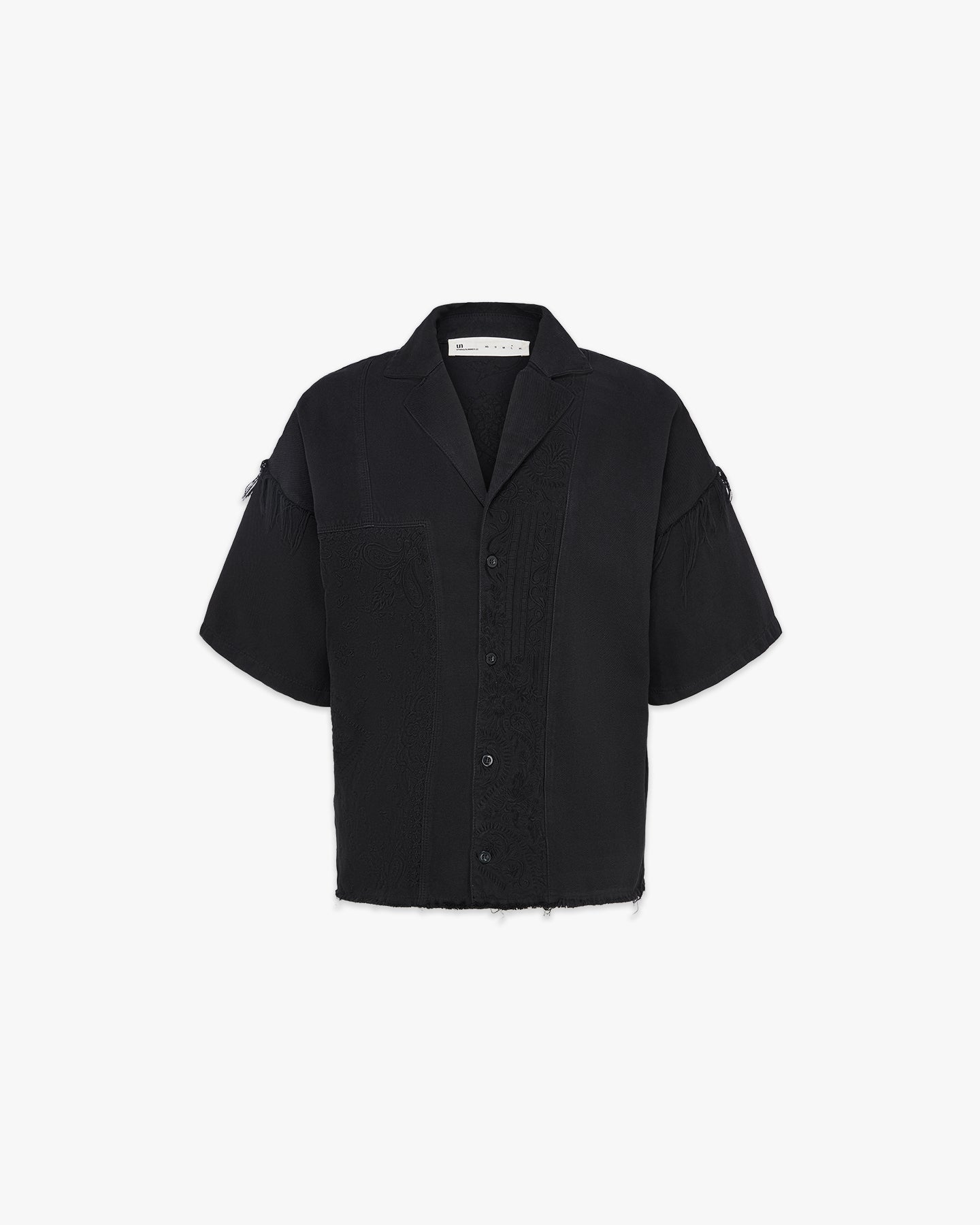 Paisley Short Sleeve Shirt - Black