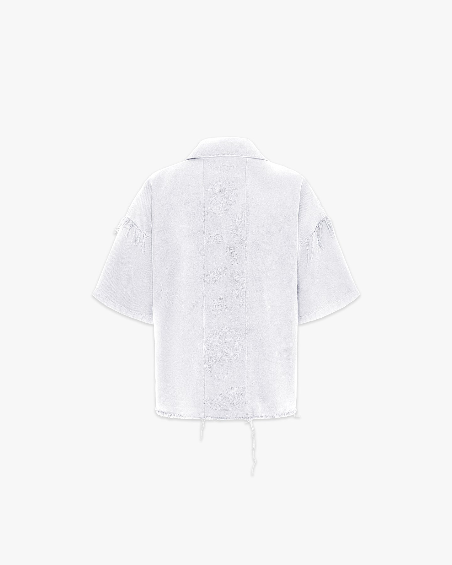 Paisley Short Sleeve Shirt - White