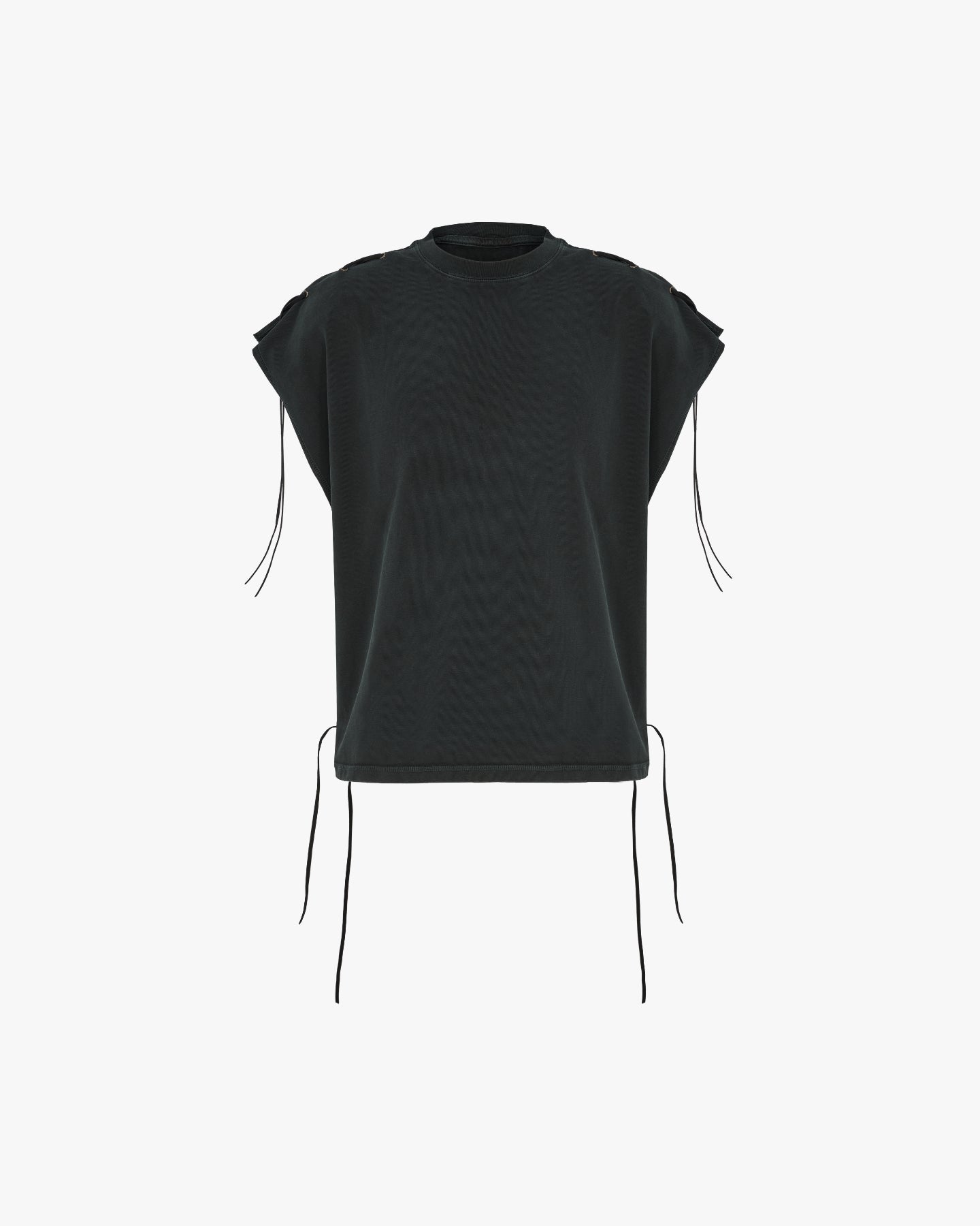 Sleeveless Strap Top - Washed Black