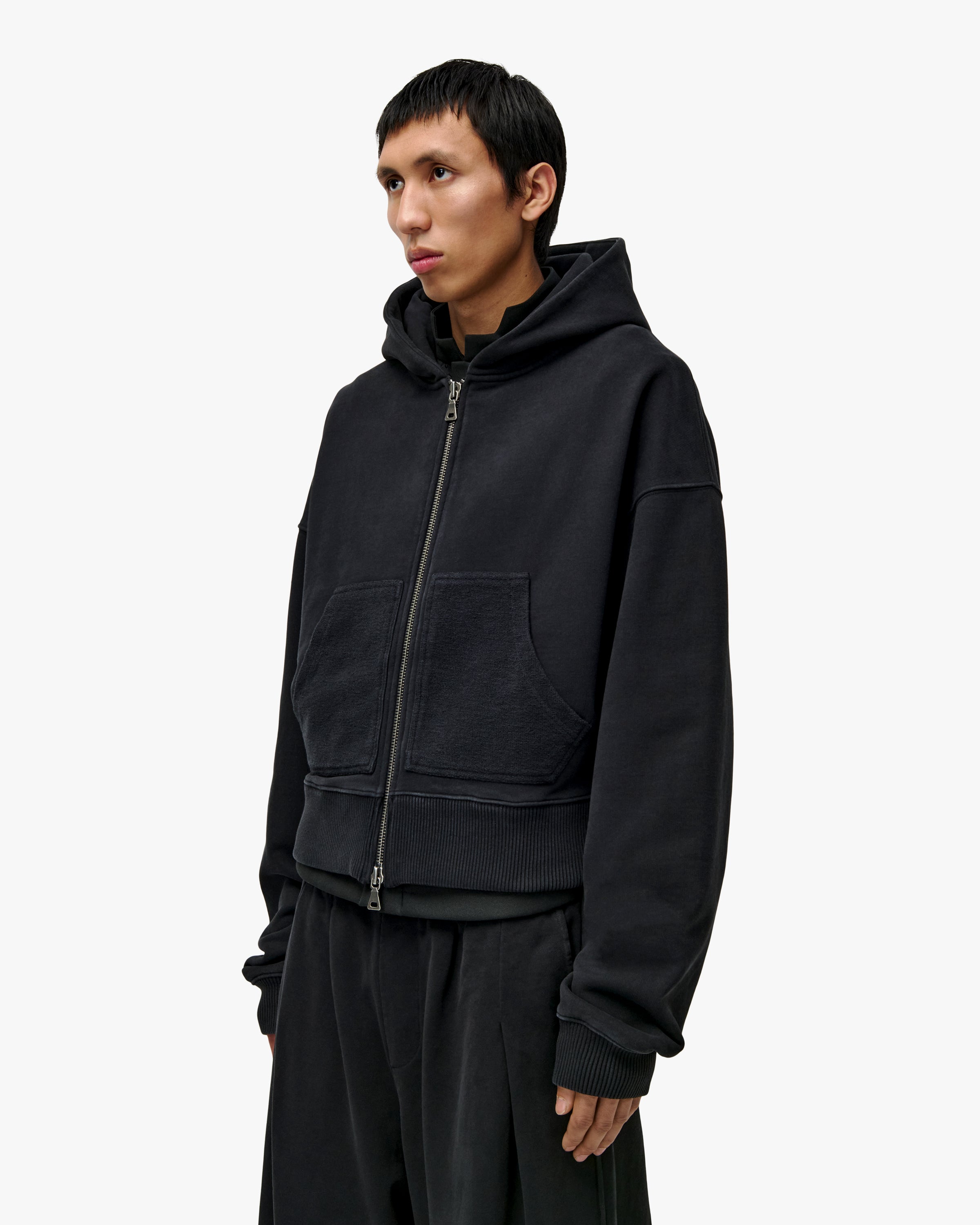 'DAN' ENTITY V2 ZIP HOODIE – WASHED BLACK