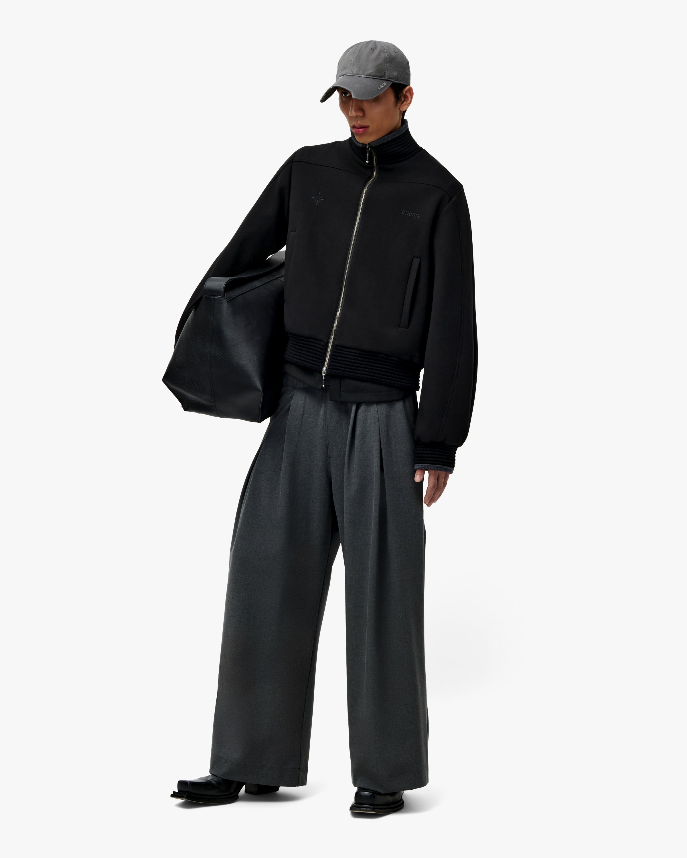 福袋セール Entity HUNG' Wide-Leg Melange Grey - Suitpants パンツ