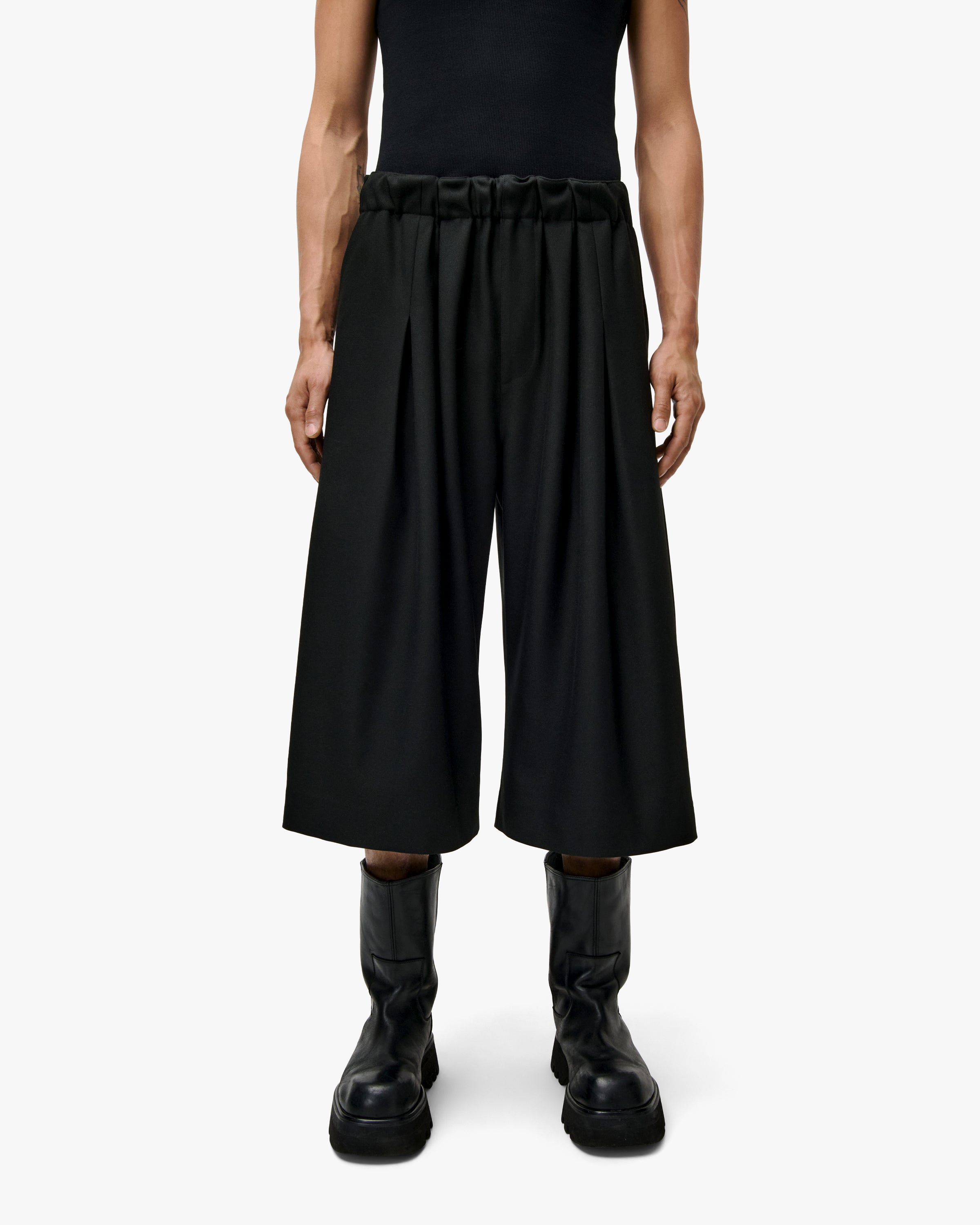 'SAMIR' TWILL BERMUDA SHORTS - BLACK