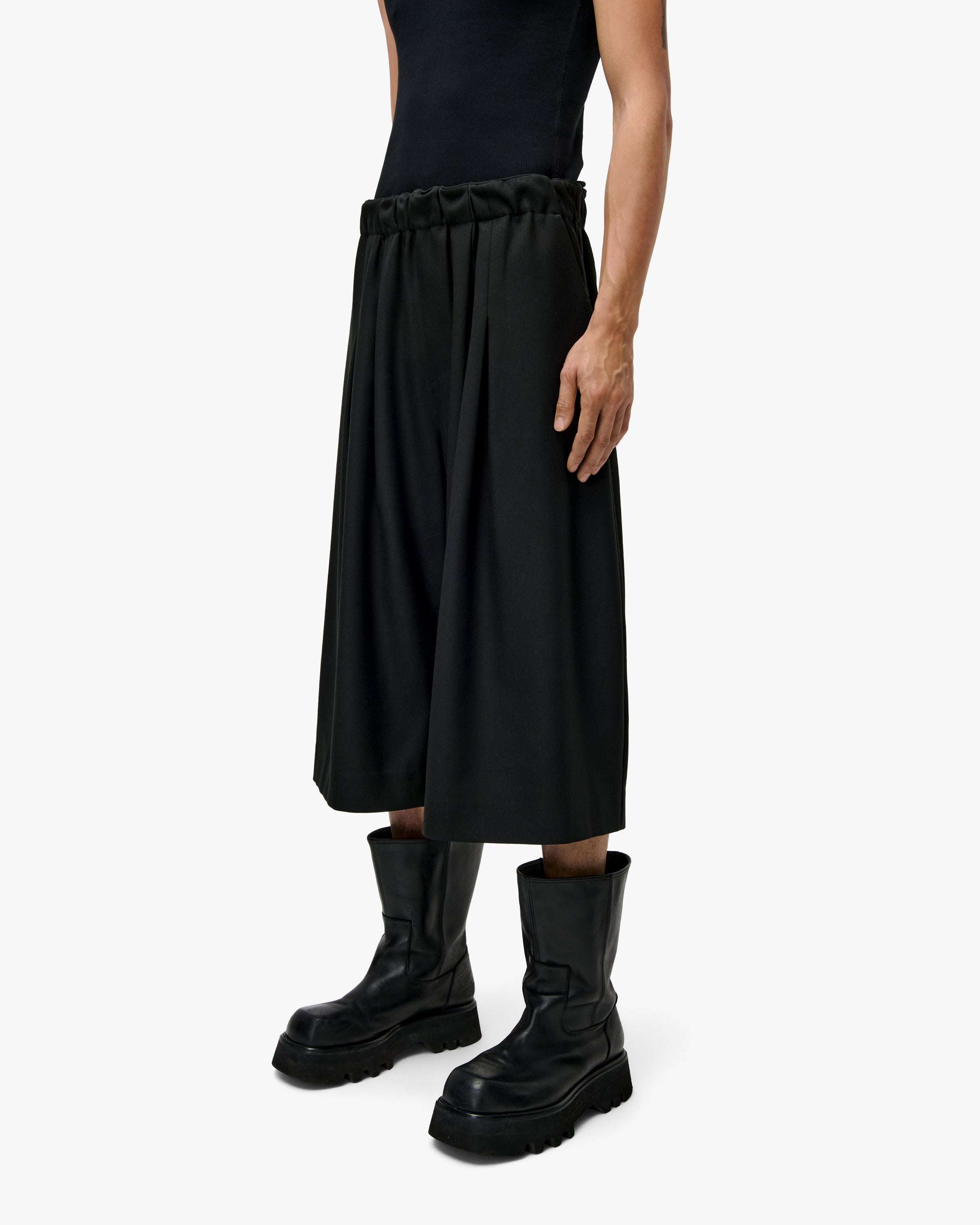 'SAMIR' TWILL BERMUDA SHORTS - BLACK