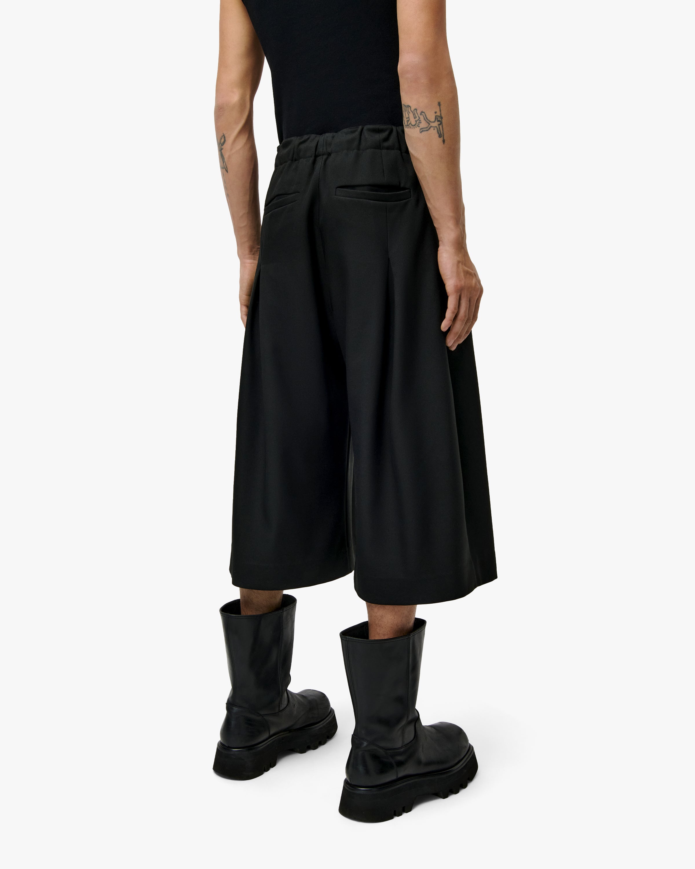 'SAMIR' TWILL BERMUDA SHORTS - BLACK
