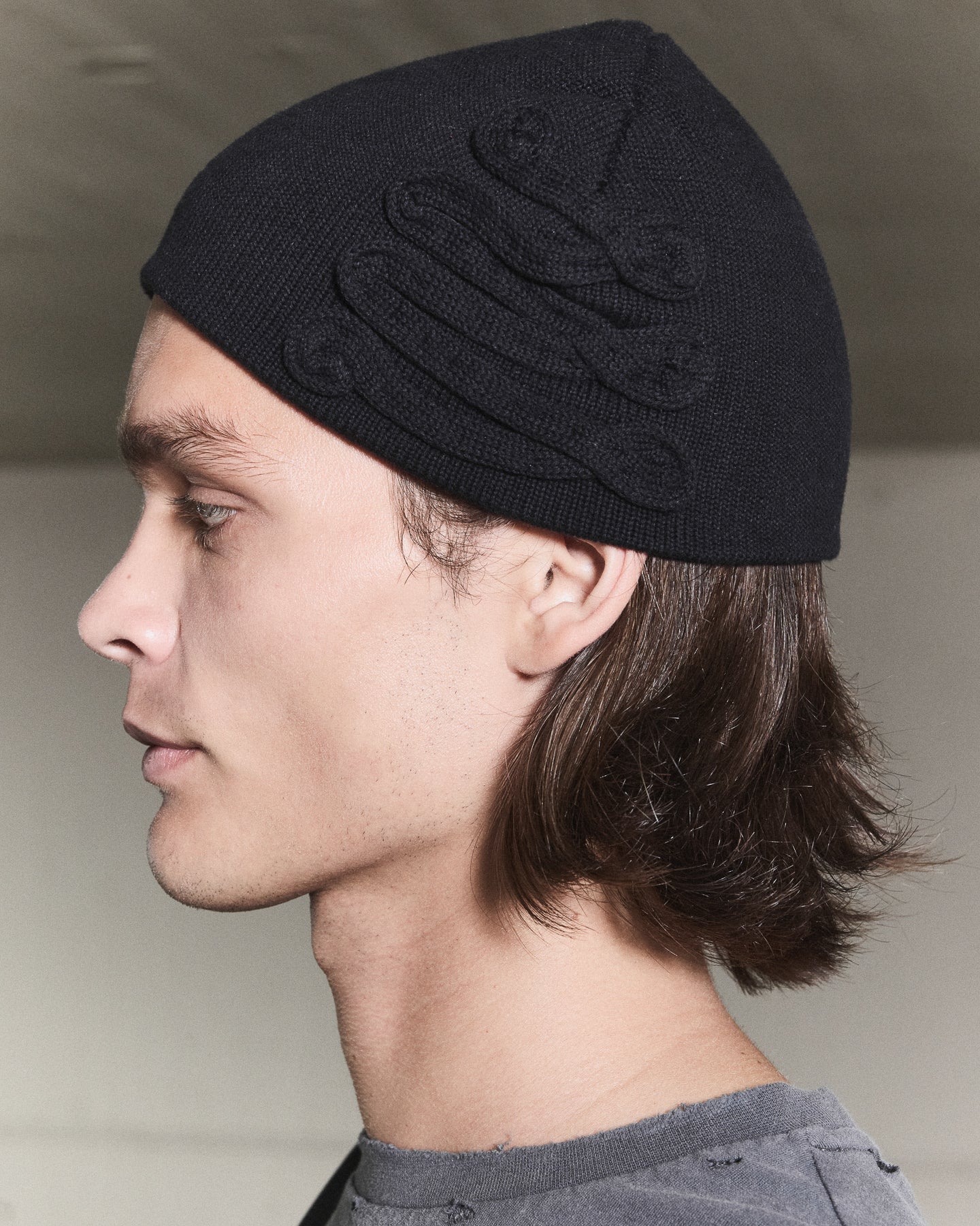 'AMON' LACING BEANIE – BLACK
