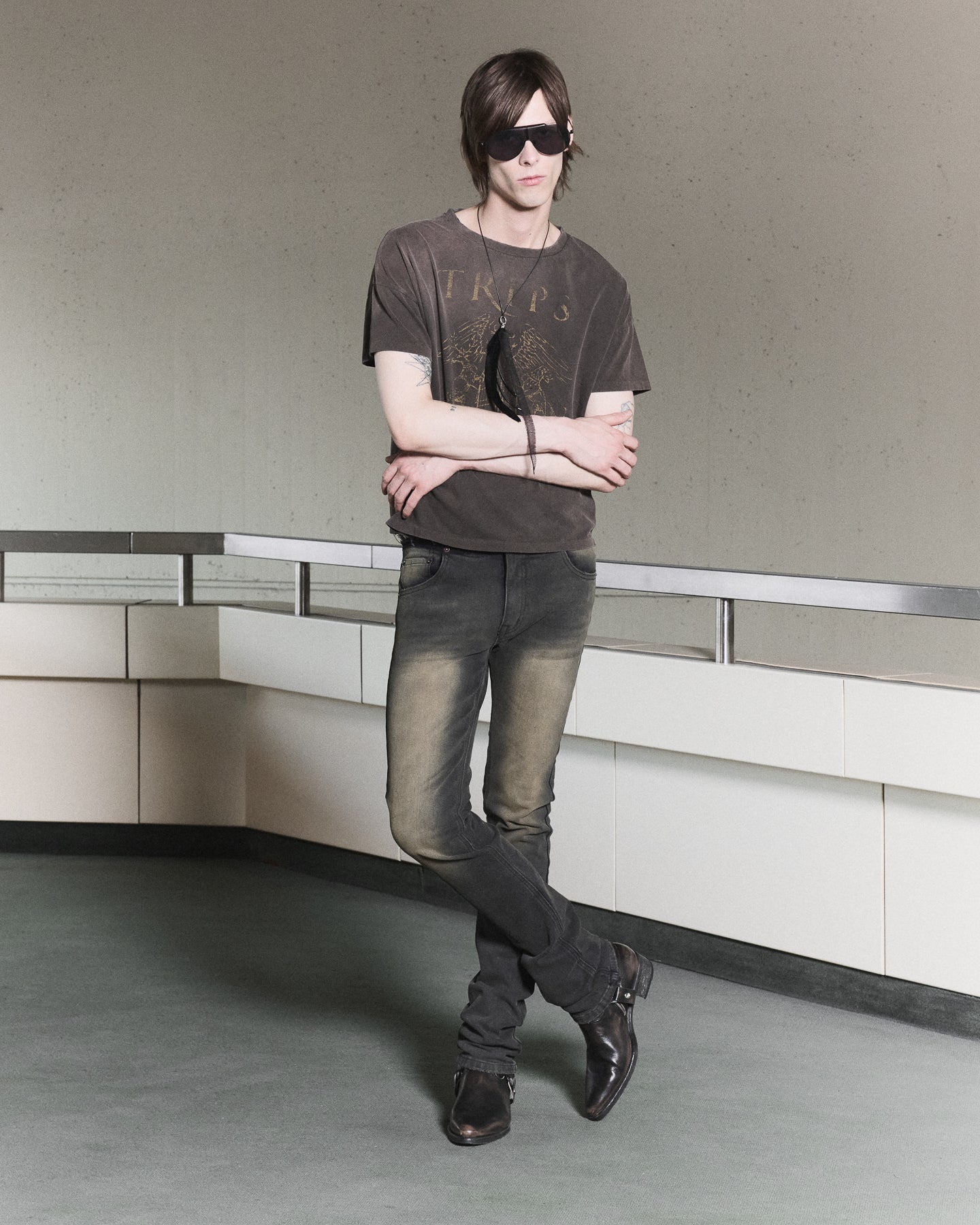 'TRIPS' SHIRT – WASHED BROWN