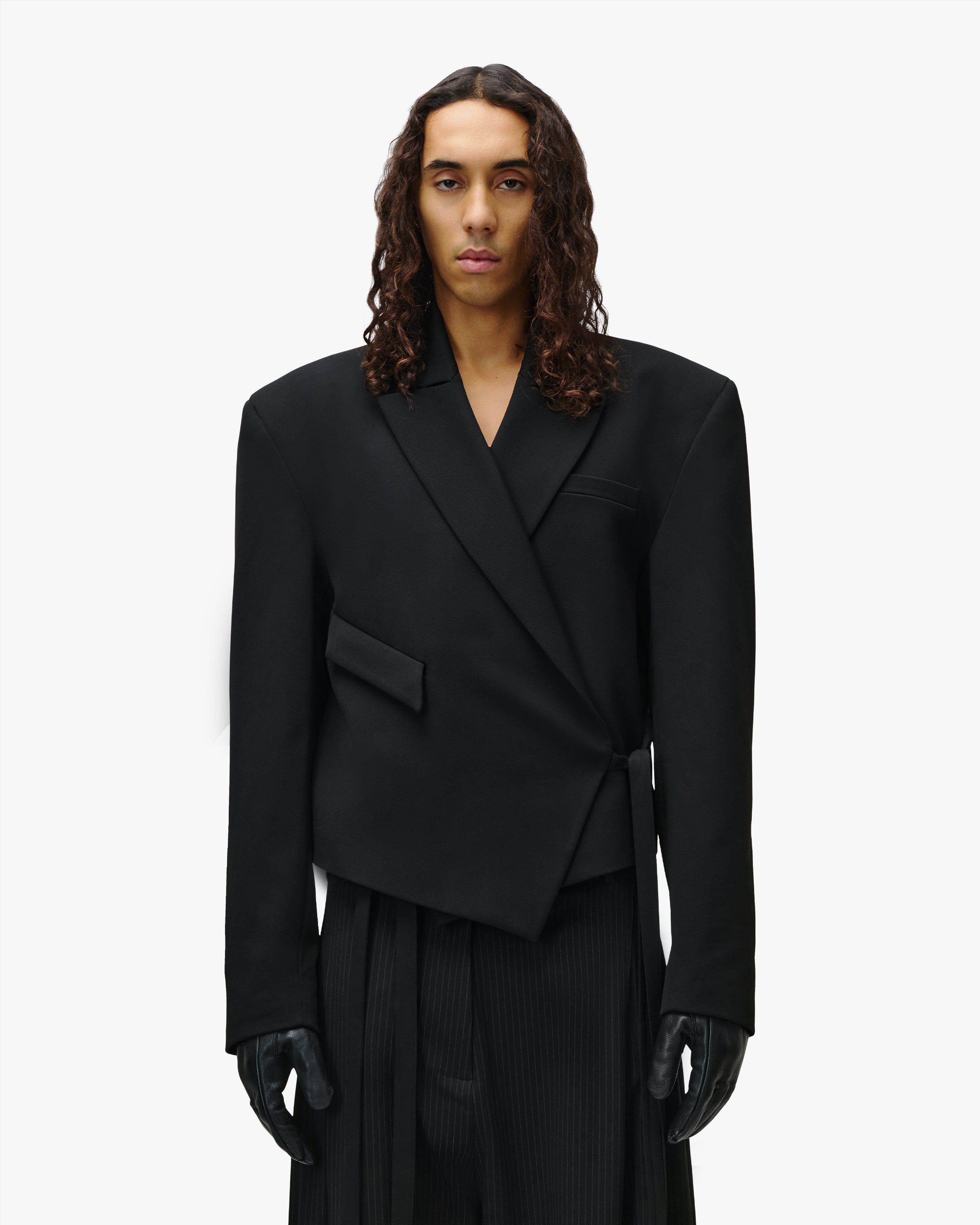 'LOU' Kimono Blazer - Black