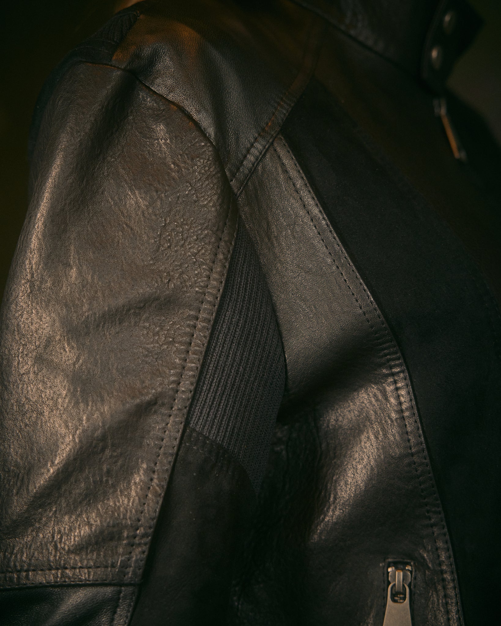 Skin-Tight Leather Jacket