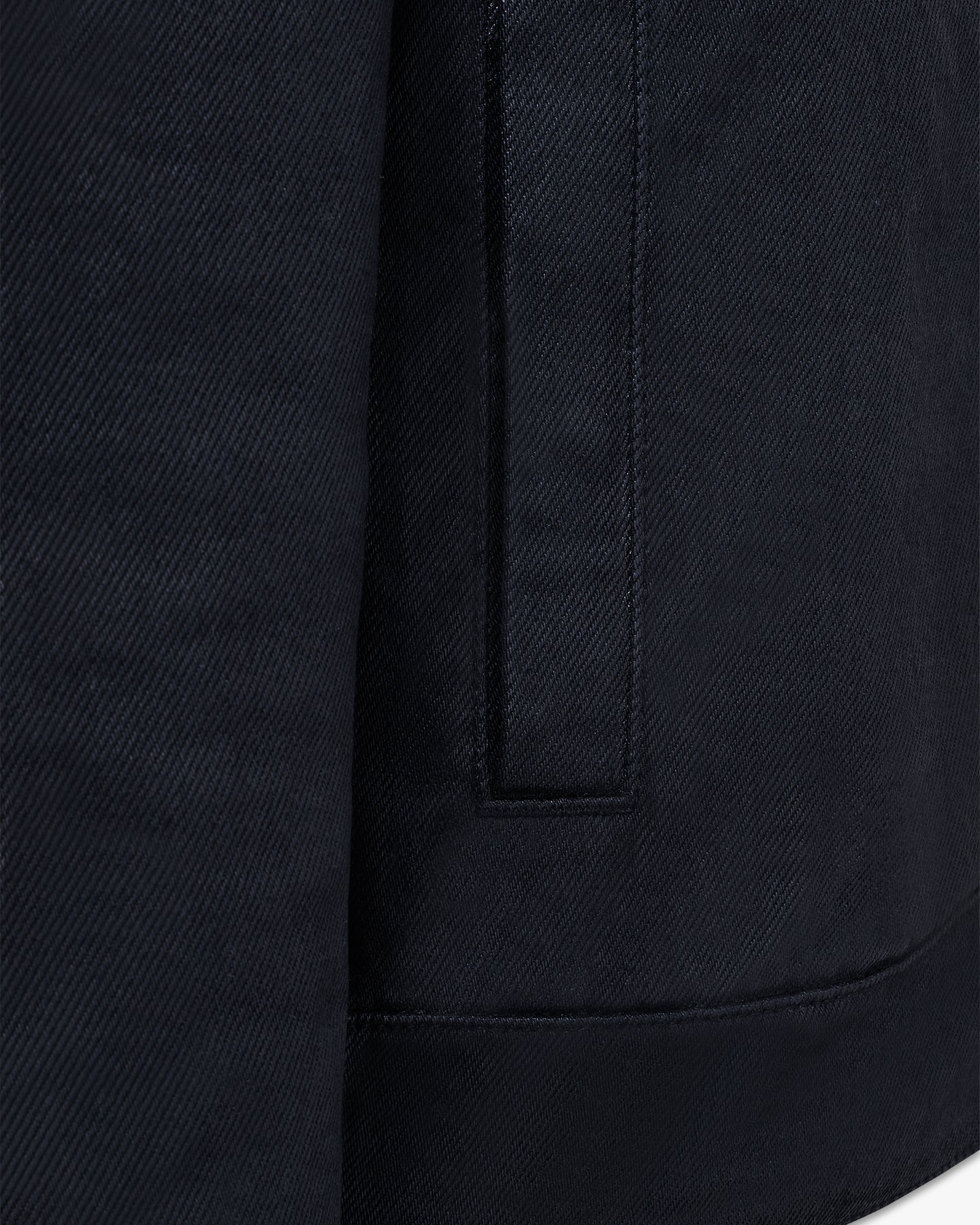 WAXED FITTED JACKET - BLACK