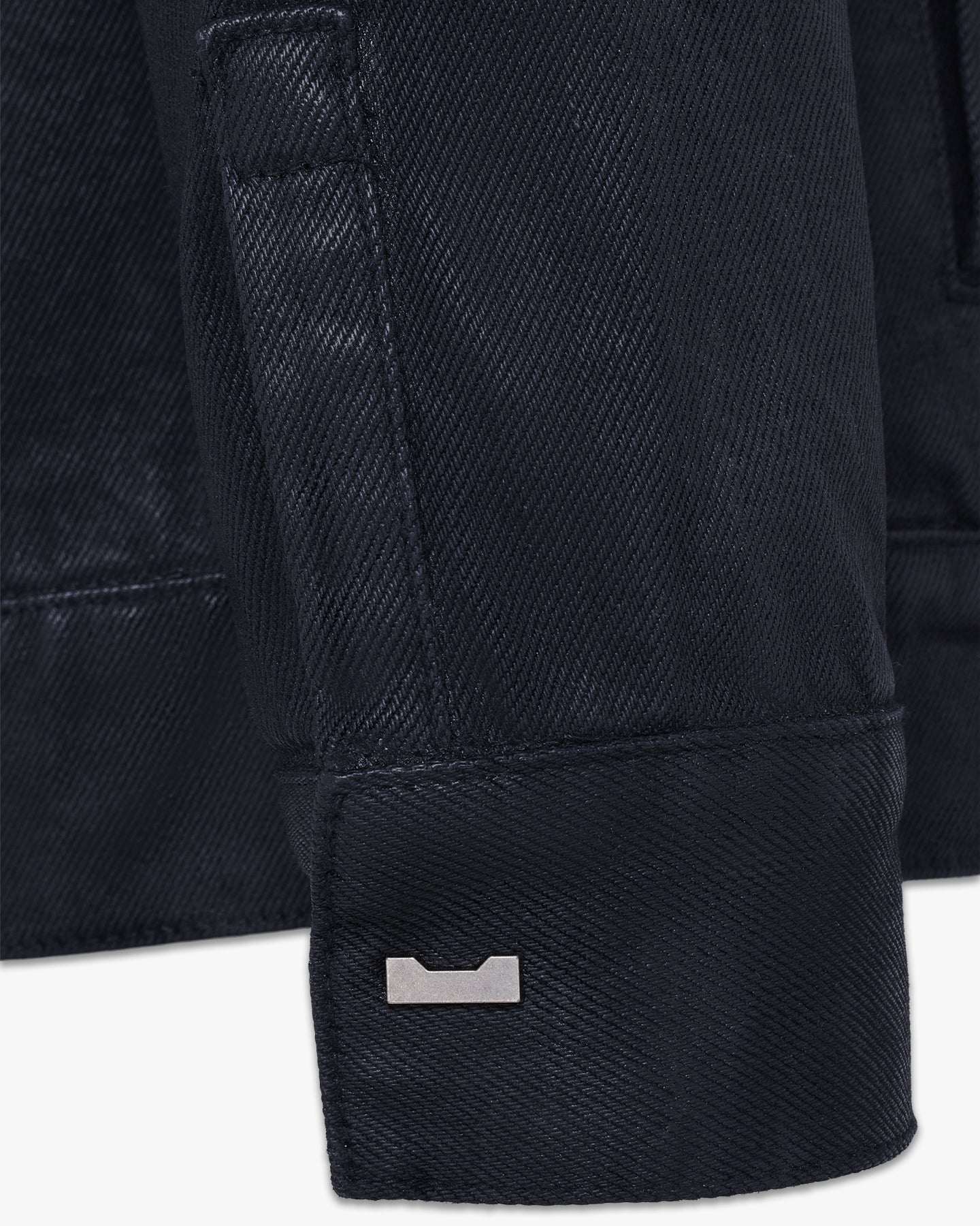 WAXED FITTED JACKET - BLACK