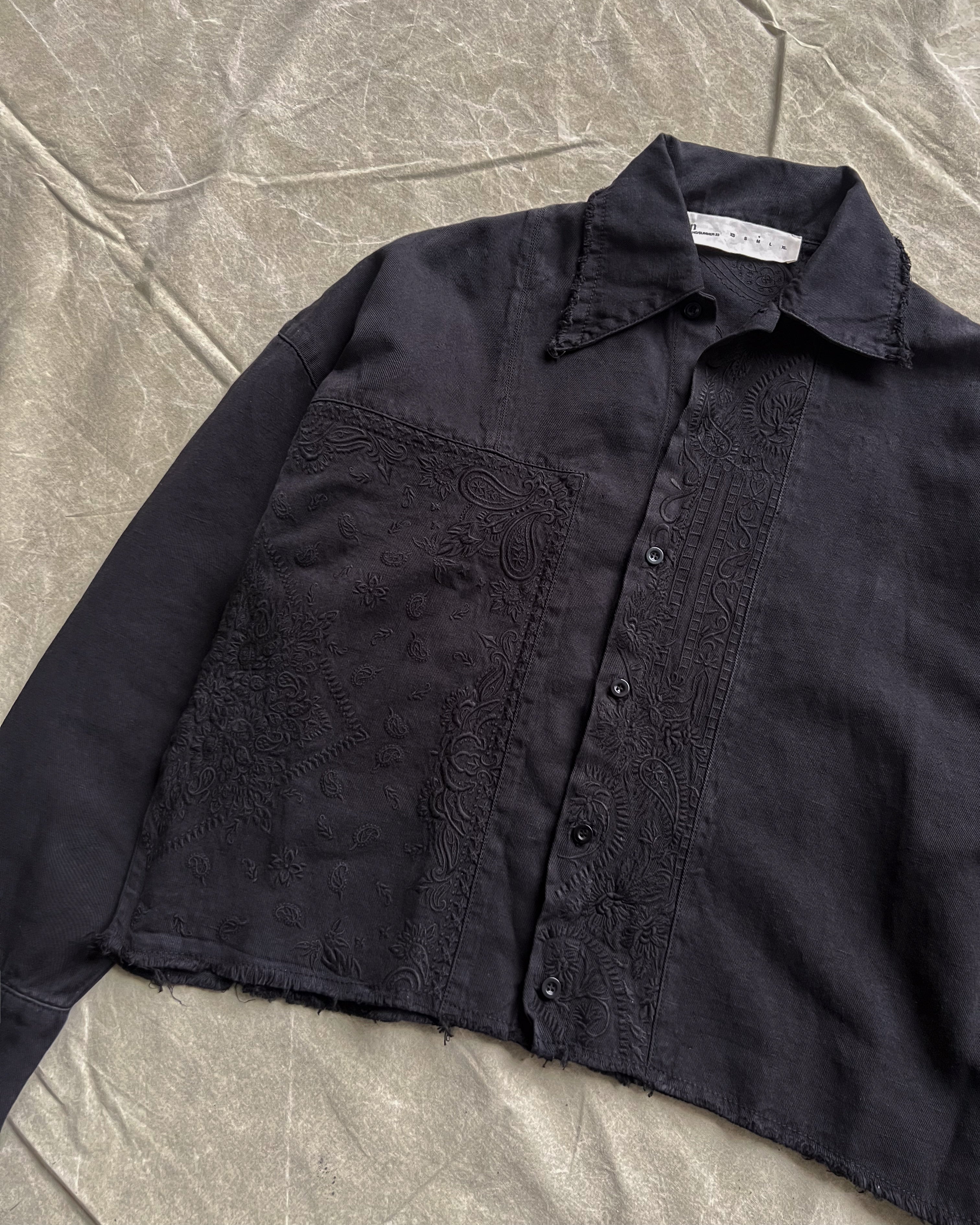 Paisley Button-Up - Black